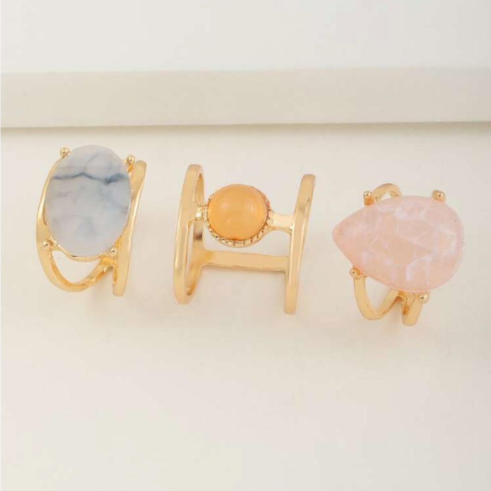 Textured Stone Decor Ring - Picture 4 of 7